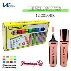 Set Highlighter 12colour-flamingo