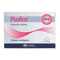 Piofen (Ibuprofen 400mg) Potent Analgesic 20 Film Coated Tablets _ PIONEER