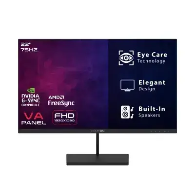 GAMEON Basic Series 22” VA - FHD 1920x1080, 75Hz, 5ms, HDMI 1.4 Port, Built-in 1W Speakers, GB22F75 - Black