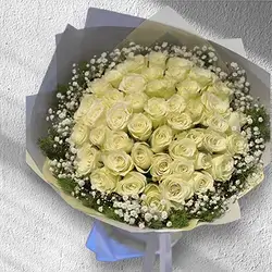 باقة روزة بيضاء خاصة