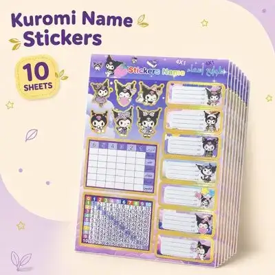 Book & Notebook Name Labels – 10 Sheets • 100 Stickers