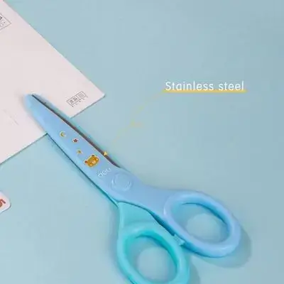 Deli Pastel Scissors BLUE Safety Scissors