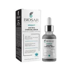 biosar - serenvit aha bha charcoal serum 30ml