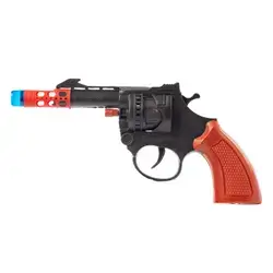 Gonher Cowboy Revolver 8-Shot Toy Cap Gun with Brown Wood-Effect Grip