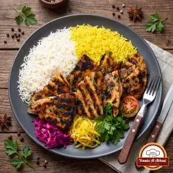 Charcoal Grilled Arayes With Rice