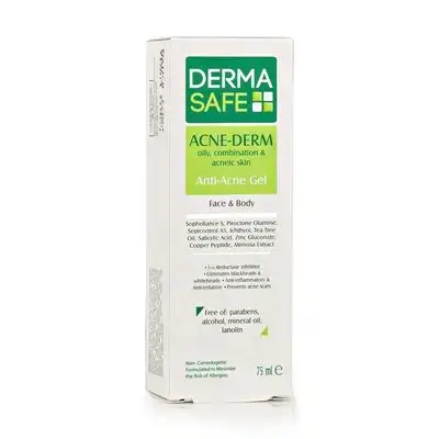 Derma Safe Acne-Derm Gel — for oily and acne-prone skin.
