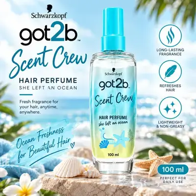 Schwarzkopf got2b Scent Crew Hair Perfume – She Left an Ocean – 100 mL