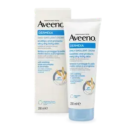 Dermexa Daily Emollient Cream Soothes and Protects Very Dry Itchy Skin 200ml _ Aveeno
