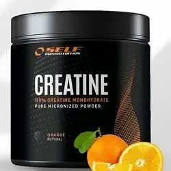 Creatine monohydrate pure micronized powder orange flavor self
