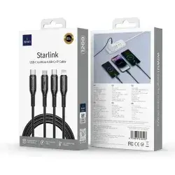WIWU Starlink 3-in-1 Fast Charging Cable 3.1A (Wi-C045E)