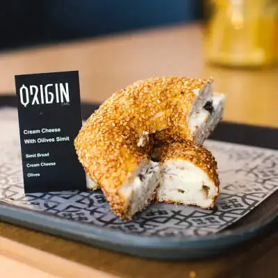 Simit With Cream Cheese and Olives
