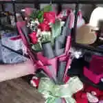 Rose Red Gypsophila Black Maroon Packaging Accessories