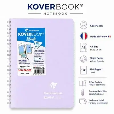 Notebook,french , A5 Size,160pages.