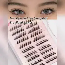 120Clusters C Curl Fox Eye Lashes Pre Glued Eyelashes