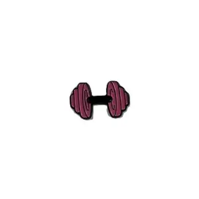 Pink Dumbbell Metal Sticker