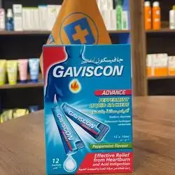 gaviscon advance seppermint liquid sachets effective relief from heartburn 12sachets