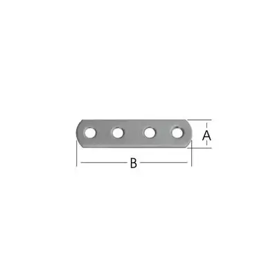 Round Head Mending Plates - Stainless 15X80