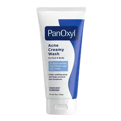 PanOxyl (Benzoyl Peroxide 4%) Acne Creamy Wash For Face And Body 170g _ Crown Laboratories