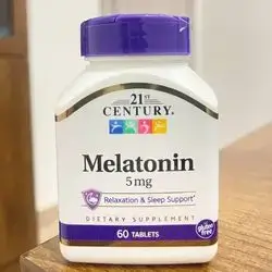 21st century melatonin 5mg relaxation & sleep support 60 tablets