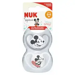 Nuk 0-6 m disney baby silicone 2 pcs
