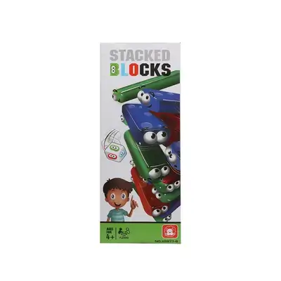 30-Piece Colorful Wooden Stacking Blocks Educational Building Set
