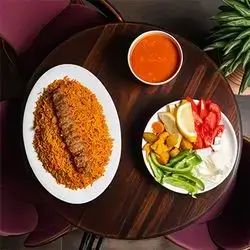 Meat Kebab On Rice