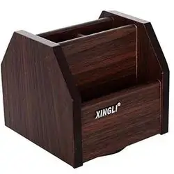 Wooden Desk Organizer Pen Stand small size