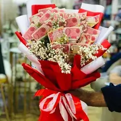 Natural Flower Bouquet Money
