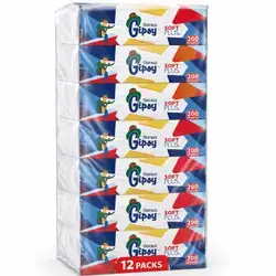 Gipsy Sanita Facial Tissues, 200 Sheets 2ply - PACK 12