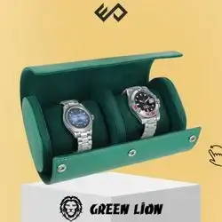 Green Lion Duo Watch Roll Case - Rolex Green