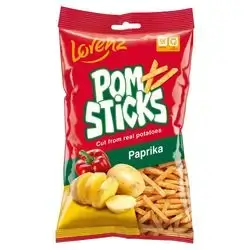 Lorenz Pom Sticks Paprika Flavour 85g Made of real potatoes + sunflower oil, Gluten-free