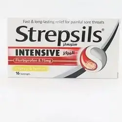 STREPSILS INTENSIVE FLURBIPROFEN 8.75MG HONY & LEMON 16 LOZANGES
