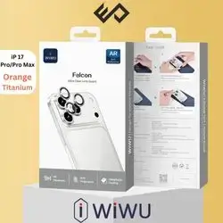 WiWU Titan 3D Eagle Eye lens guard for iPhone 17 Pro \ Pro Max - Orange