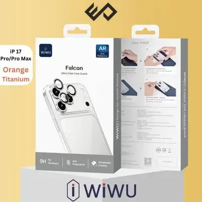 WiWU Titan 3D Eagle Eye lens guard for iPhone 17 Pro \ Pro Max - Orange