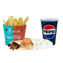 Meat Shawarma Sandwich With Bread Combo