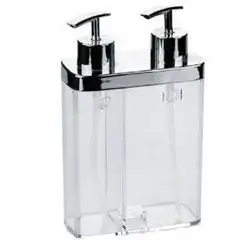 Viva Liquid Soap Dish Transparent Chrome