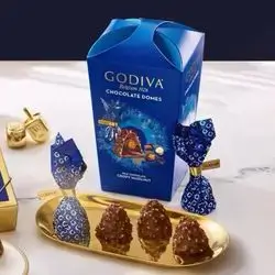Blue Godiva Chocolate Domes
