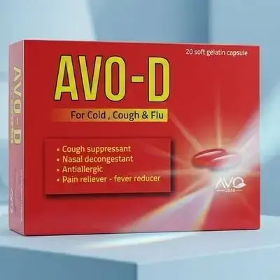 AVO-D (For Cold, Cough & Flu) 20 soft gelatin capsules