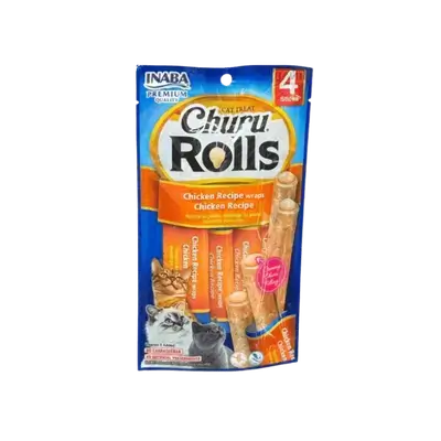 Inaba Churu Rolls - Chicken Wraps Chicken 4 Tubes