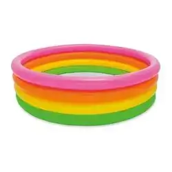 Intex Sunset Glow 4-Ring Inflatable Kids Swimming Pool (168cm x 46cm)