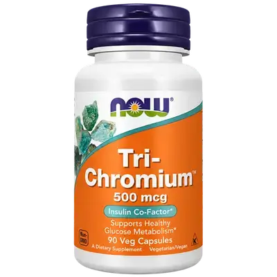 Tri-Chromium 500mcg Insulin Co-Factor 90 Veg Capsules _ now