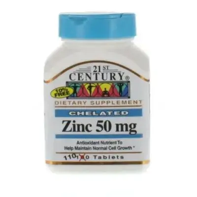 21st Century Chelated ZINC 50 mg - 110 Tablets-