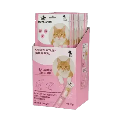 Royal Plus Liquid Snacks – Salmon & Shrimp