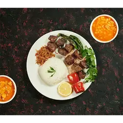 2 Shish Liver On Rice
