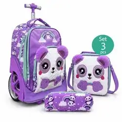 Jasmine Star 3-Piece Trolley School Bag Set