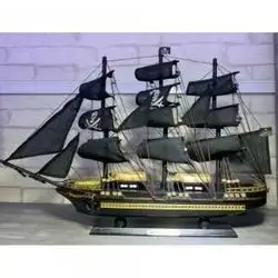 Oster Wooden Pirate Ship Model 50x45 Cm