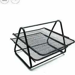 Desktop Organizer Metal Mesh 2  Tier Document File Holder Drawer Organizer
