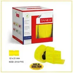 TANEX price Label roll (24 roll) yellow