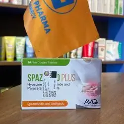 SPAZMAVO PLUS HYOSCINE AND PARACETAMOL SPASMOLYTIC AND ANALGESIC 20 TABLETS