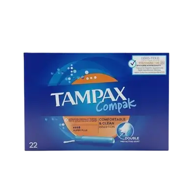 TAMPAX Compak Super Plus Comfortable & Clean 22Pcs _ Procter & Gamble